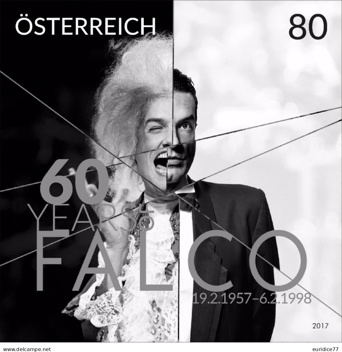 Austria 2017 - Geburtstag Falco Black Print Mnh** - Probe- Und Nachdrucke