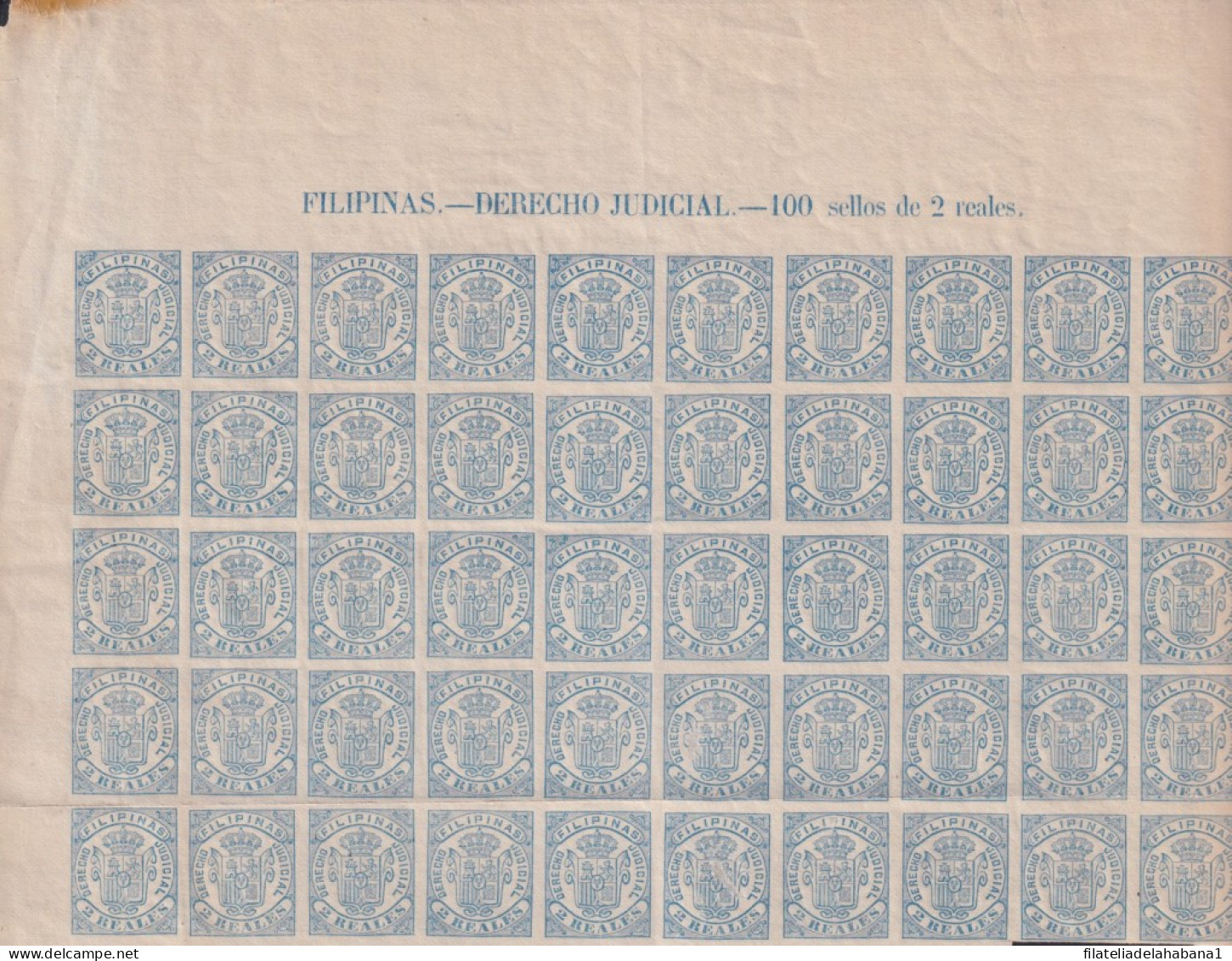 F-EX29115 PHILIPPINES REVENUE DERECHO JUDICIAL 64 IMPERFORATED PROOF.  - Filipinas