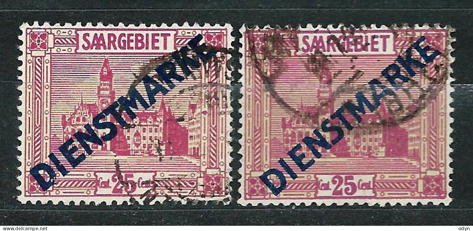 Saargebiet Dienstmarken 1923-1932, Lot Of 12 Stamps - See All Scans And Description - Dienstmarken