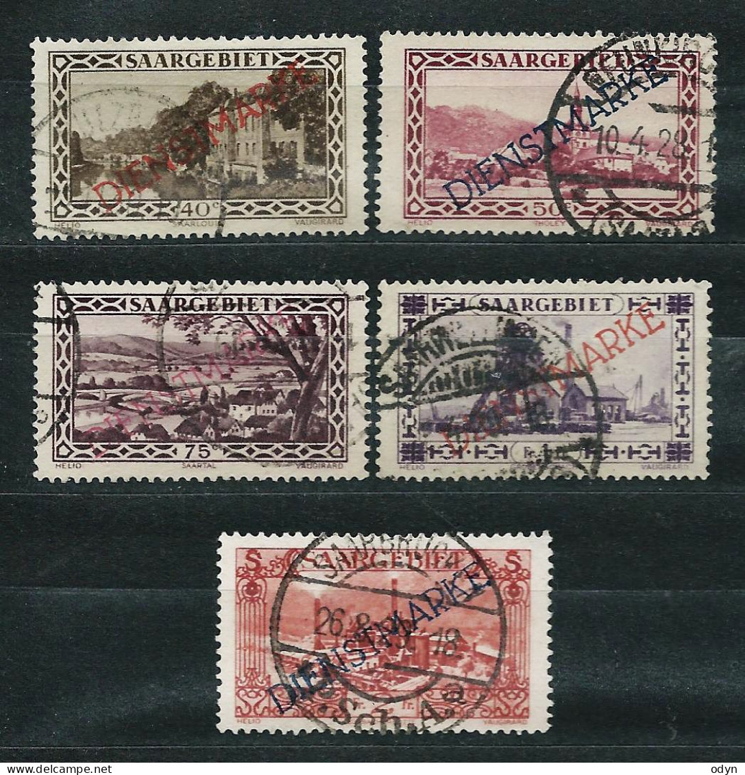 Saargebiet Dienstmarken 1923-1932, Lot Of 12 Stamps - See All Scans And Description - Servizio