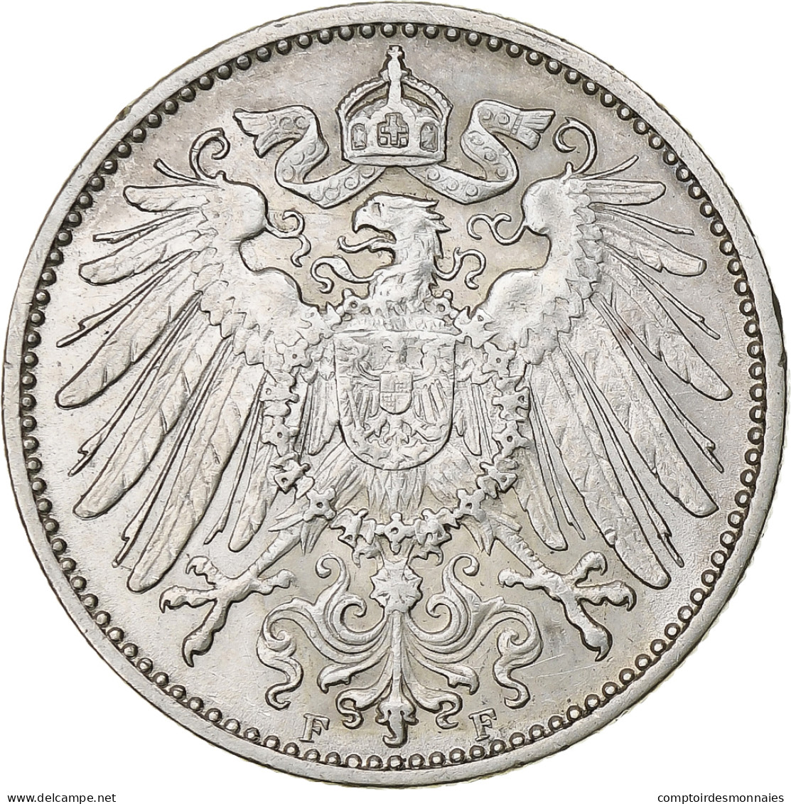 Empire Allemand, Wilhelm II, Mark, 1912, Stuttgart, Argent, TTB+, KM:14 - 1 Mark
