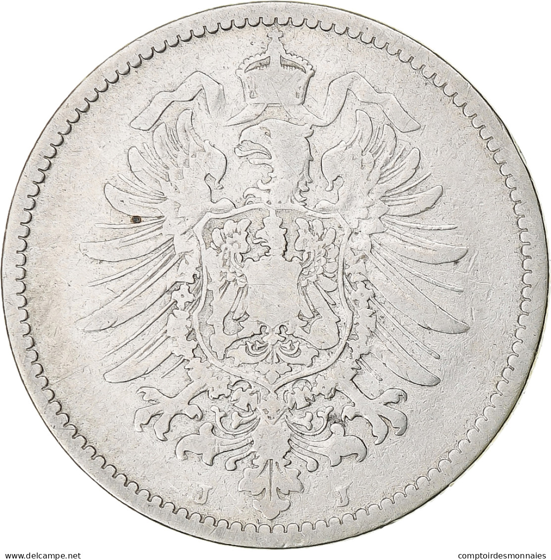 Empire Allemand, Wilhelm I, Mark, 1876, Hambourg, Argent, TB, KM:7 - 1 Mark