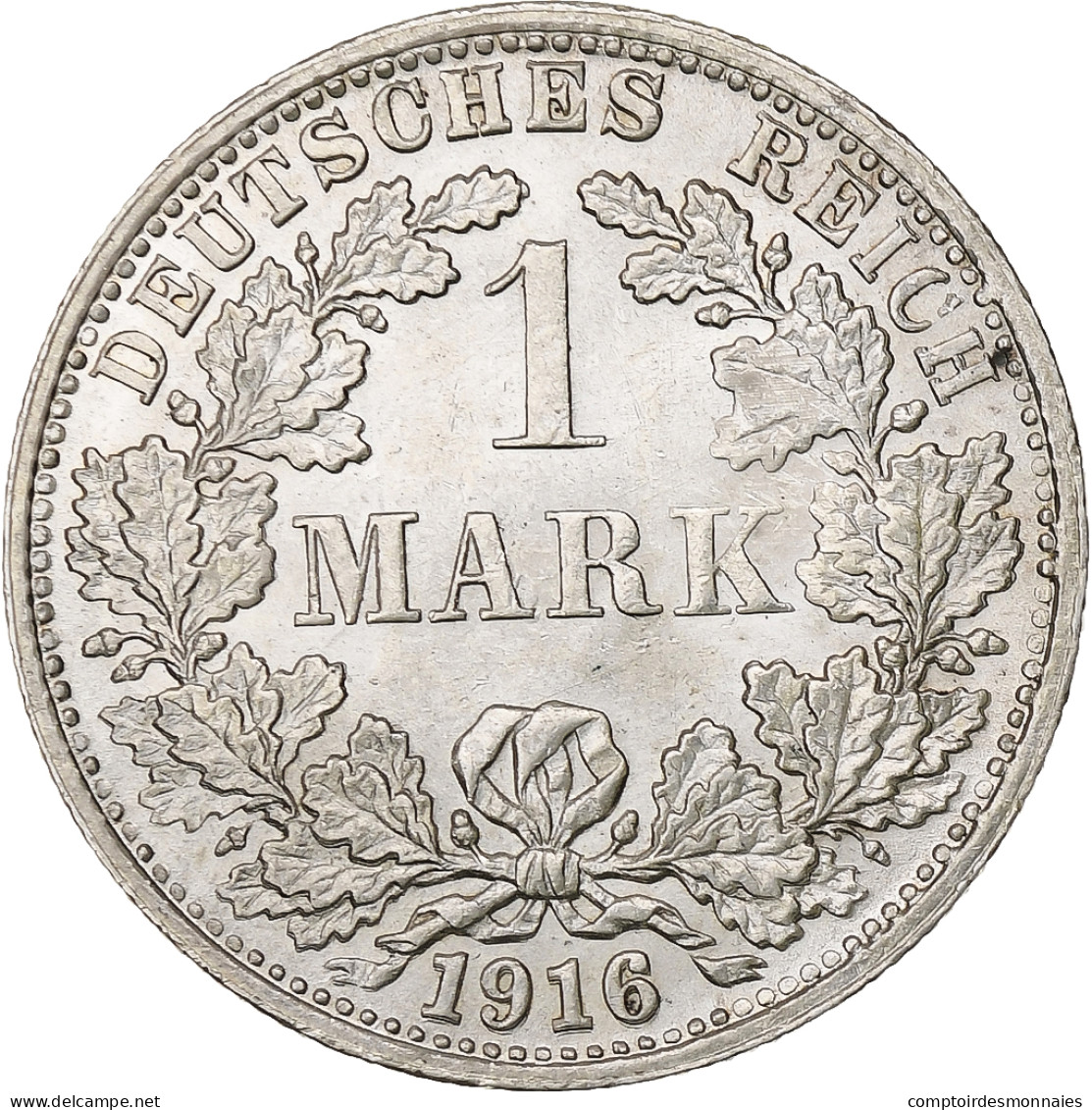 Monnaie, GERMANY - EMPIRE, Wilhelm II, Mark, 1916, Stuttgart, TTB+, Argent,KM 14 - 1 Mark