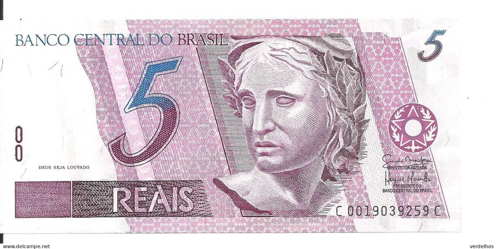 BRESIL 5 REAIS ND1997 UNC P 244 Ah - Brazil