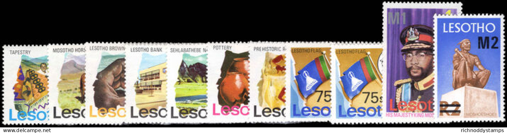 Lesotho 1980-81 Selection Of Surcharged Values Unmounted Mint. - Lesotho (1966-...)