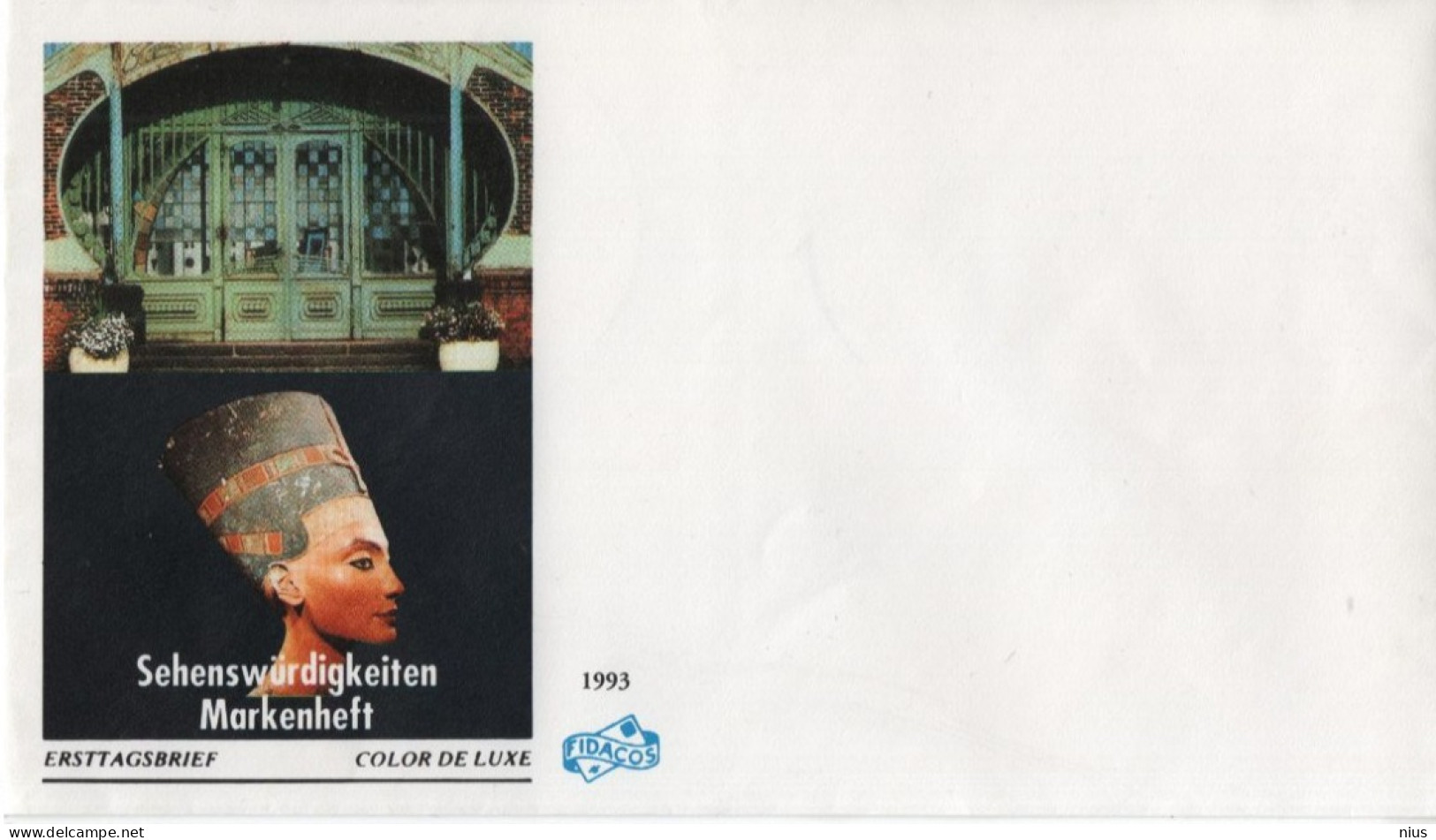 Germany Deutschland 1993 FDC Sehenswurdigkeiten Markenheft, Nofretete Nefertiti - 1991-2000