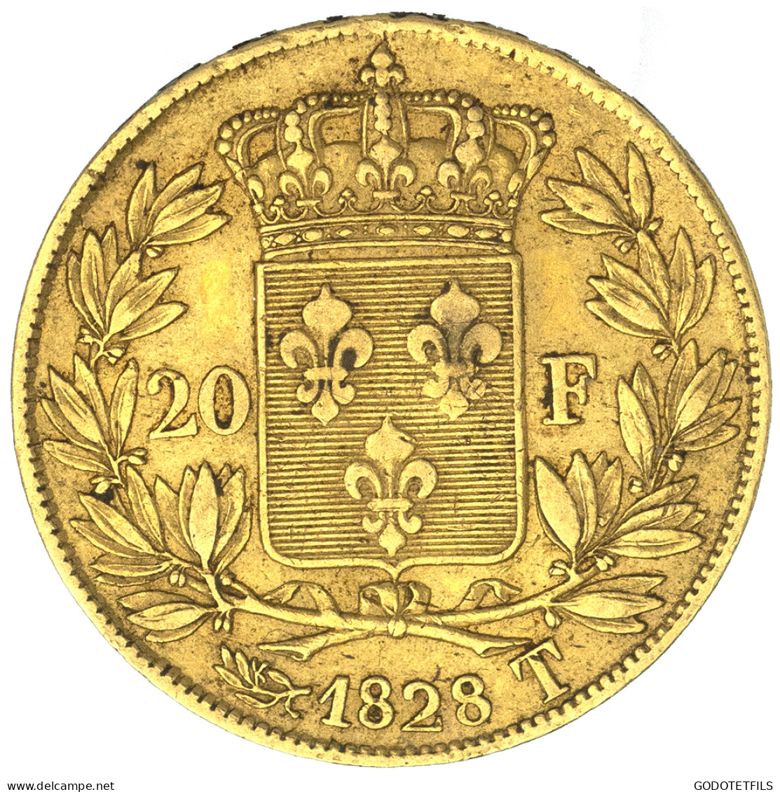 Charles X-20 Francs 1828 Nantes - 20 Francs (goud)