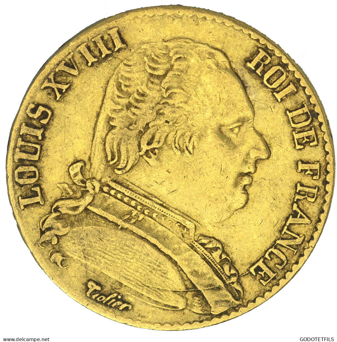 Louis XVIII-20 Francs 1815 Bayonne - 20 Francs (gold)