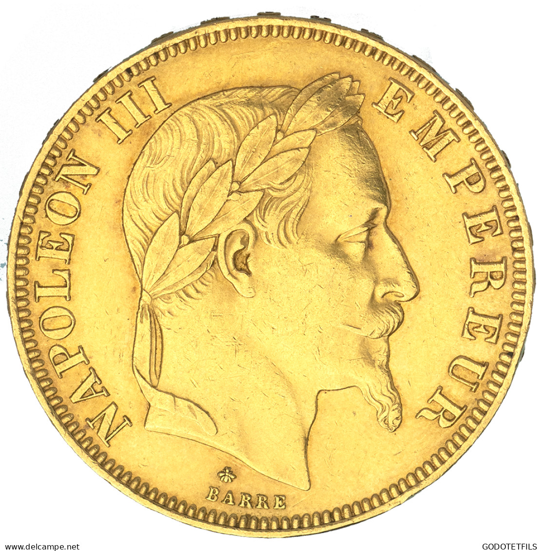 Second-Empire- 50 Francs Napoléon III Tête Laurée 1866 Paris - 50 Francs (gold)