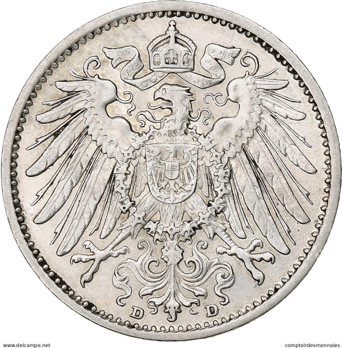 Empire Allemand, Wilhelm II, Mark, 1910, Munich, Argent, TTB+, KM:14 - 1 Mark