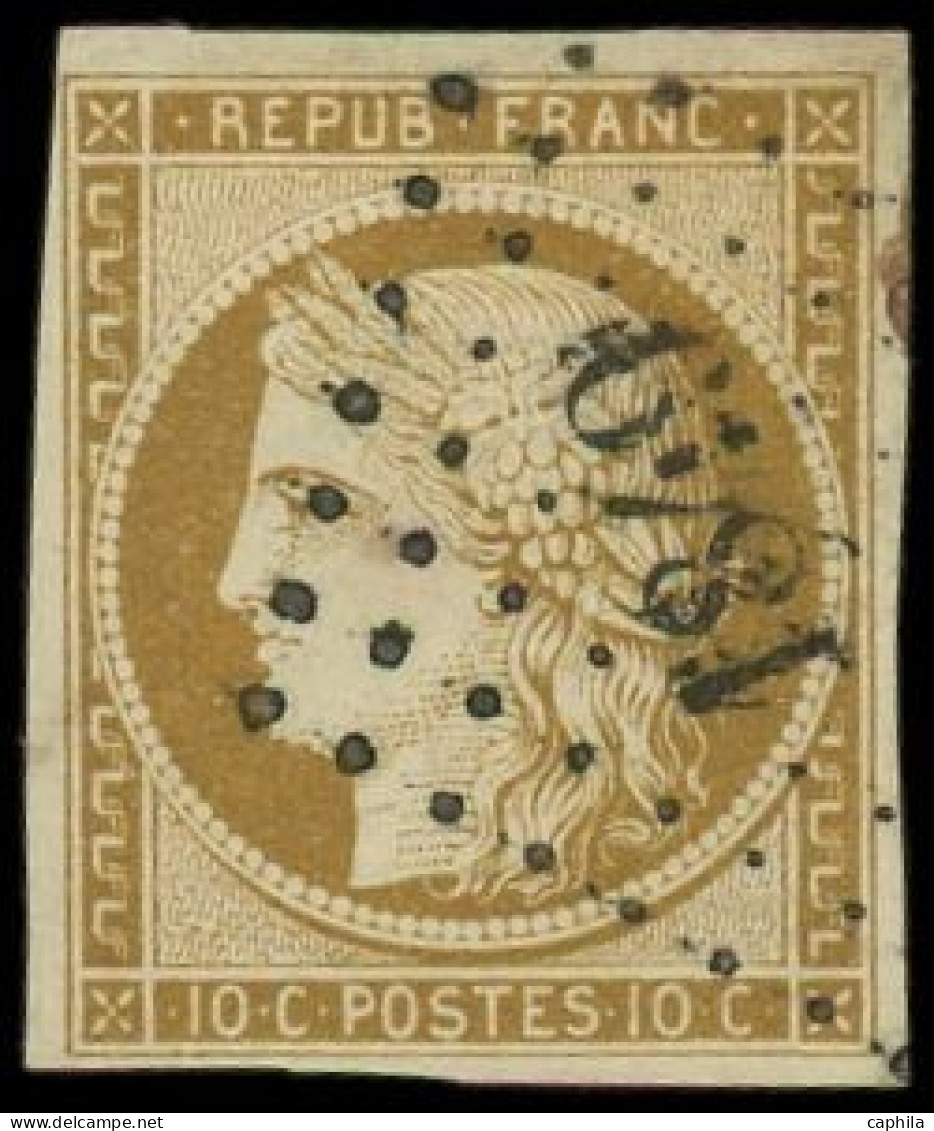 O FRANCE - Poste - 1, Signé Scheller: 10c. Bistre-jaune - 1849-1850 Ceres