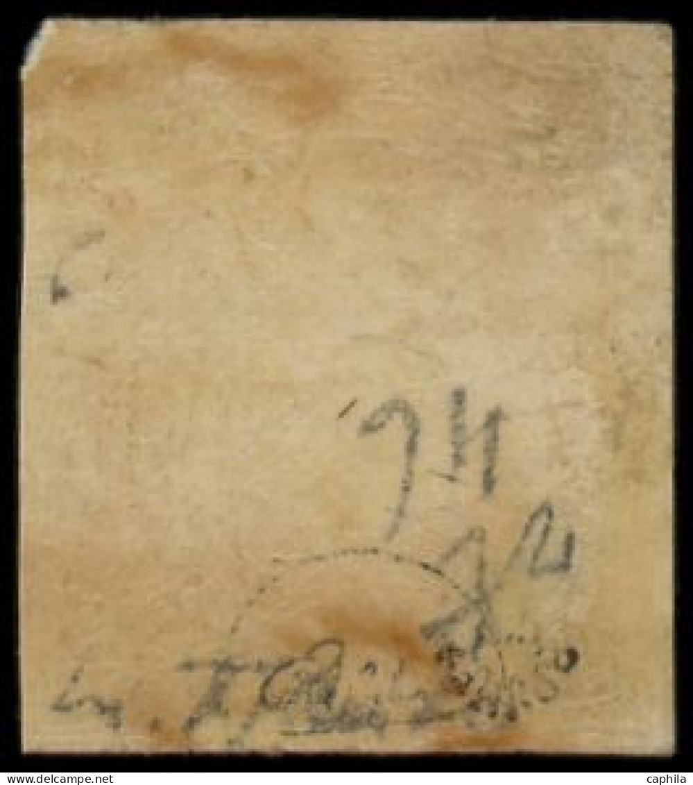 * FRANCE - Poste - 5, Belles Marges, Signé + Certificat Calves: 40c. Orange - 1849-1850 Ceres