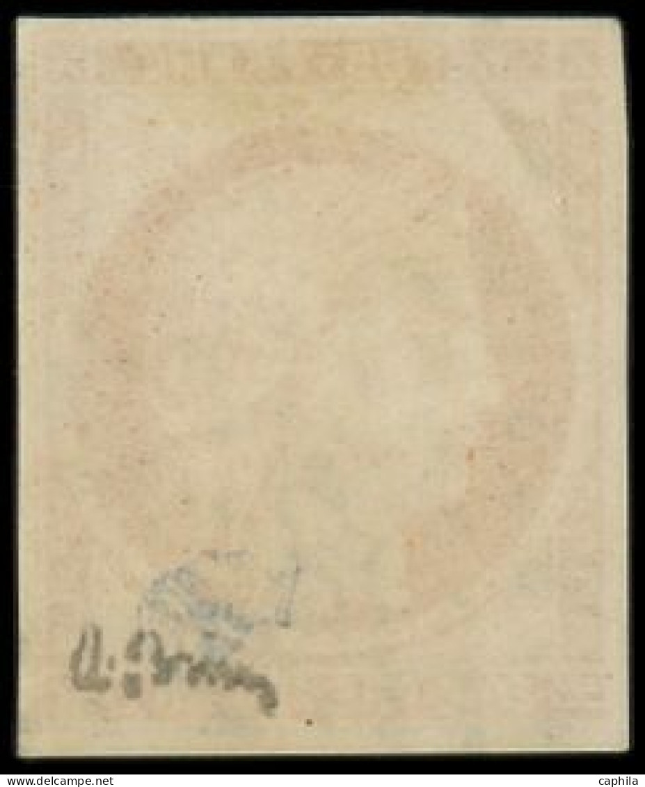 O FRANCE - Poste - 5b, Oblitération Grille, Signé Brun: 40c. Orange Foncé - 1849-1850 Ceres