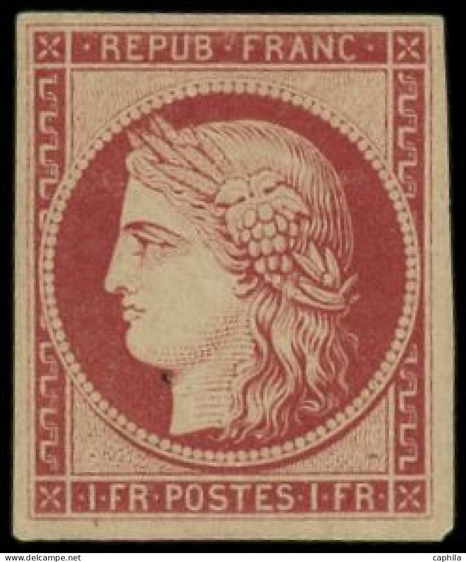 (*) FRANCE - Poste - 6f, Réimpression De 1862: 1f. Carmin - 1849-1850 Cérès