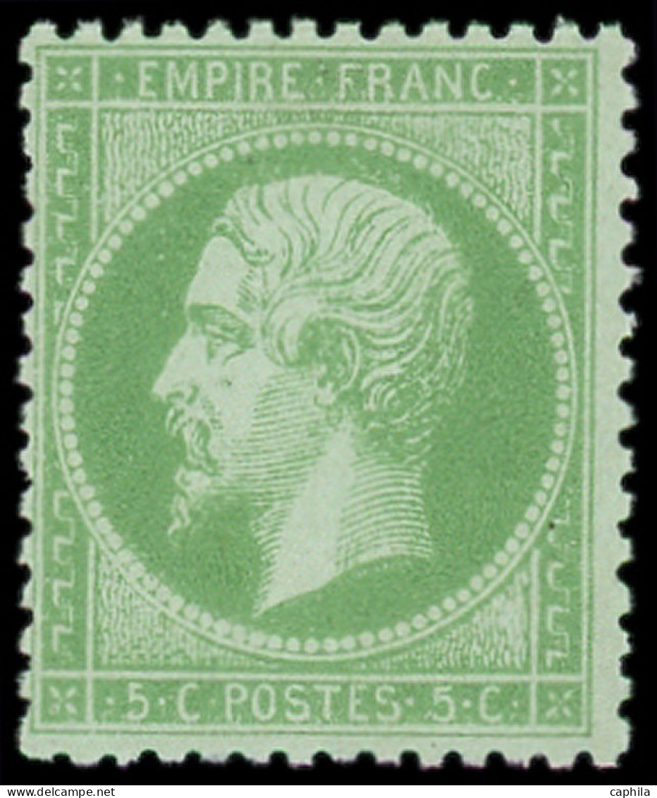 ** FRANCE - Poste - 20, Très Frais: 5c. Vert - 1862 Napoleon III