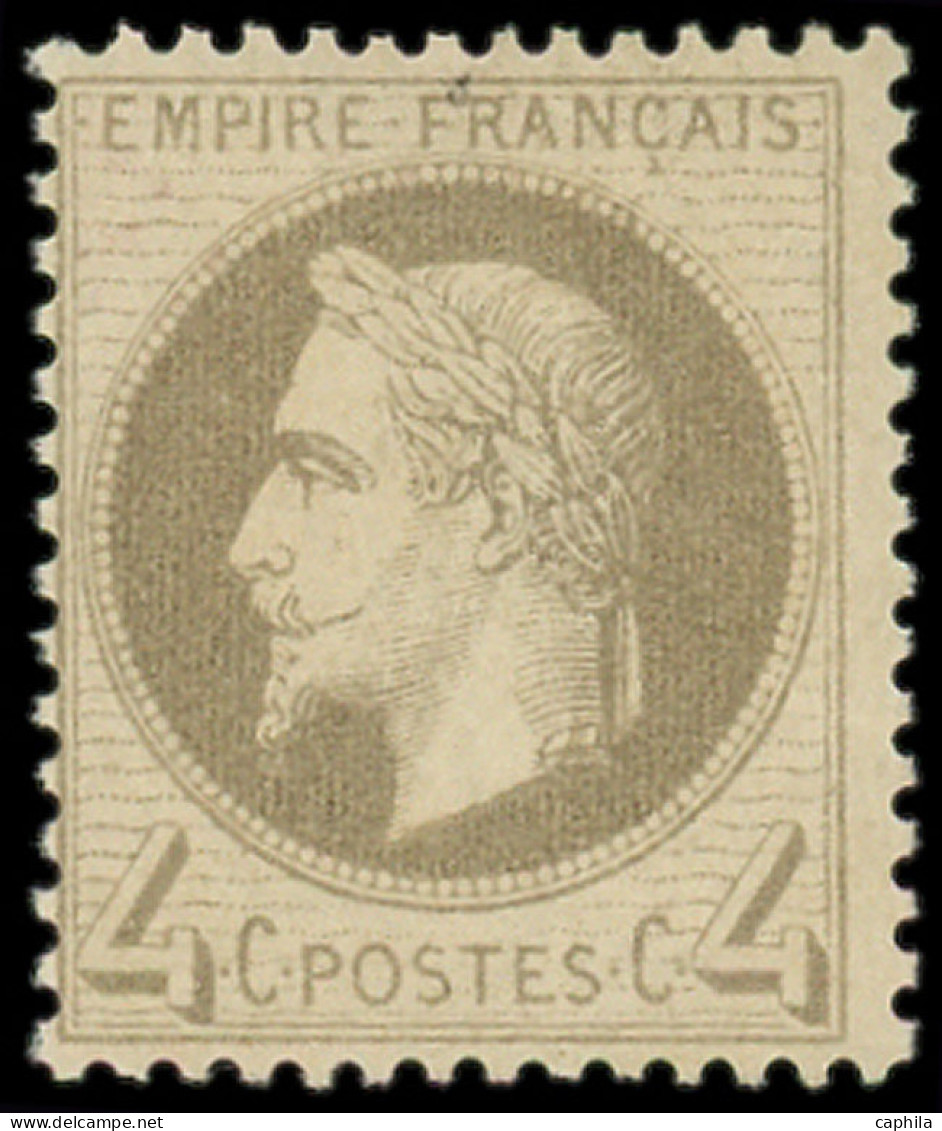 ** FRANCE - Poste - 27B, Type II, Luxe: 4c. Gris - 1863-1870 Napoleon III With Laurels