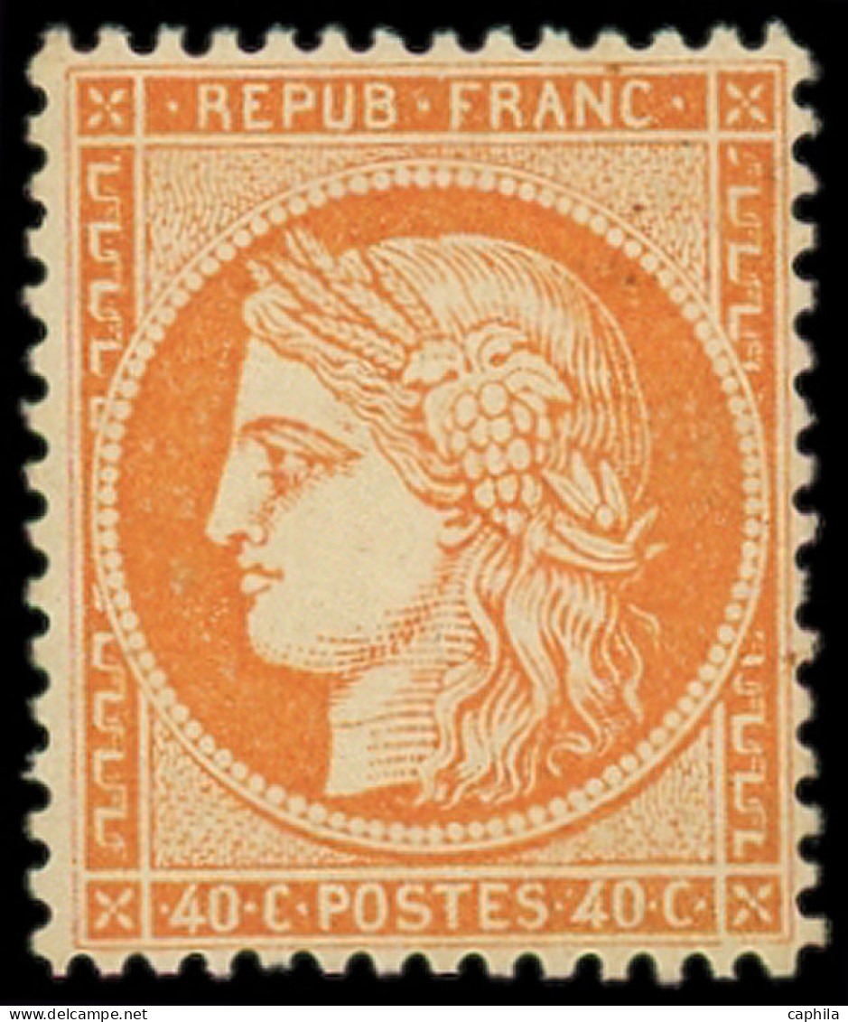 ** FRANCE - Poste - 38, Signé Scheller (points Dans La Gomme): 40c. Orange - 1870 Siège De Paris