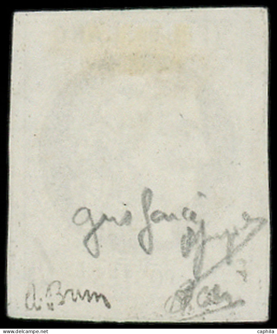O FRANCE - Poste - 41Bd, Belles Marges, Signé Brun Et Calves: 4c. Gris-foncé - 1870 Bordeaux Printing