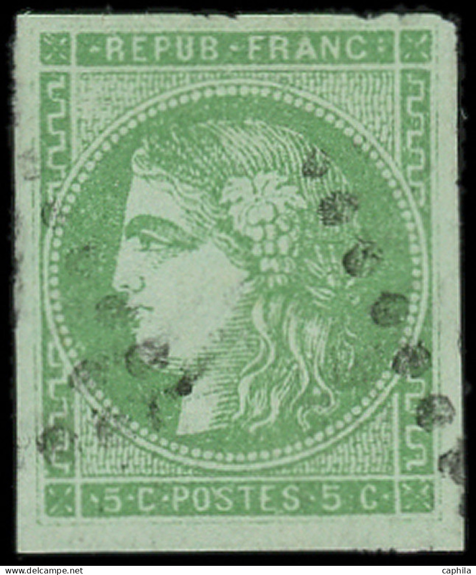 O FRANCE - Poste - 42Bb, Signé Calves: 5c. Vert émeraude Foncé - 1870 Bordeaux Printing