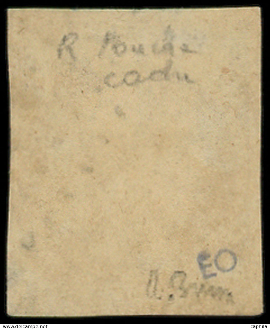 O FRANCE - Poste - 47e, "R" Relié Au Cadre, Signé Brun: 30c. Brun - 1870 Bordeaux Printing