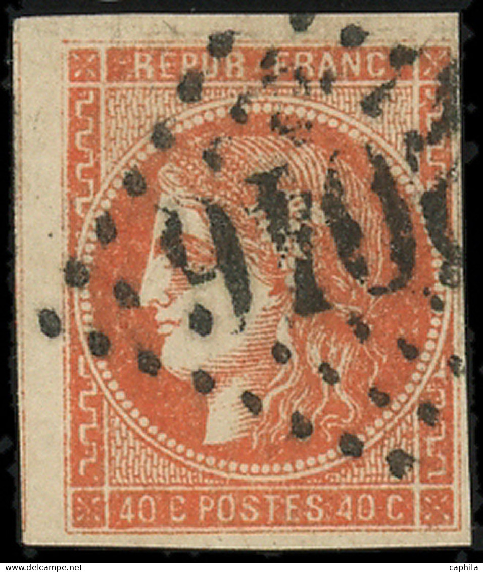 O FRANCE - Poste - 48d, Signé Calves: 40c. Rouge-sang Clair - 1870 Bordeaux Printing