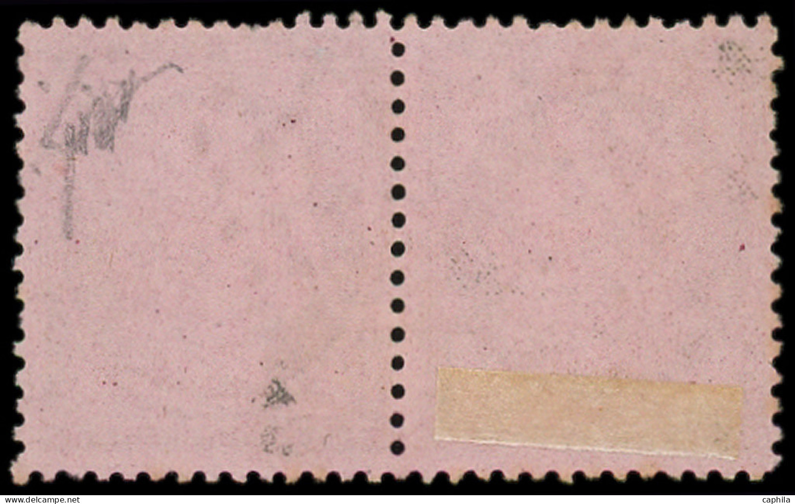 O FRANCE - Poste - 58c, Tête-bêche, Obl GC 1769, Une Dent Courte: 10c. Brun Sur Rose - 1871-1875 Ceres