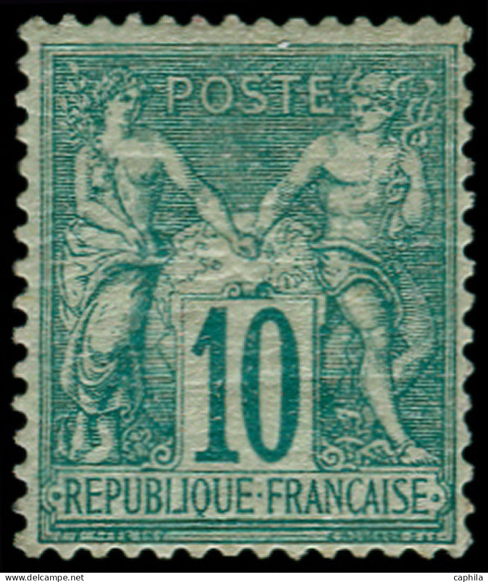 * FRANCE - Poste - 65, Type I, Signé Et Certificat Calves: 10c. Vert - 1876-1878 Sage (Type I)