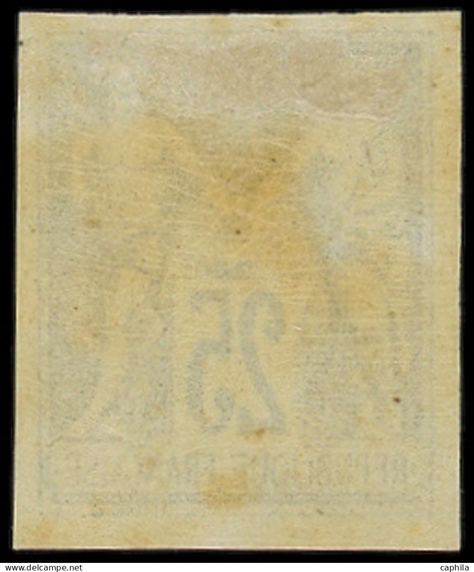 * FRANCE - Poste - 78d, Non Dentelé, Granet: 25c. Outremer - 1876-1898 Sage (Type II)