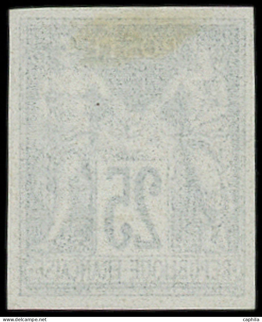 (*) FRANCE - Poste - 79a, Non Dentelé, Granet: 25c. Bleu - 1876-1898 Sage (Type II)