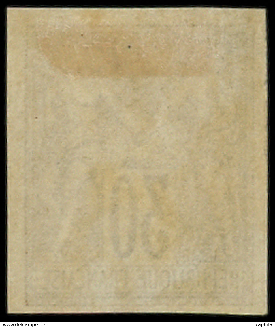 * FRANCE - Poste - 80c, Non Dentelé, Granet: 30c. Brun - 1876-1898 Sage (Type II)