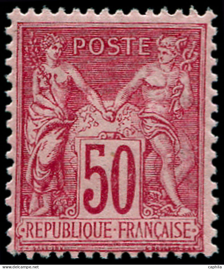 * FRANCE - Poste - 98, Rose Foncé, TB: 50c. Sage - 1876-1898 Sage (Type II)