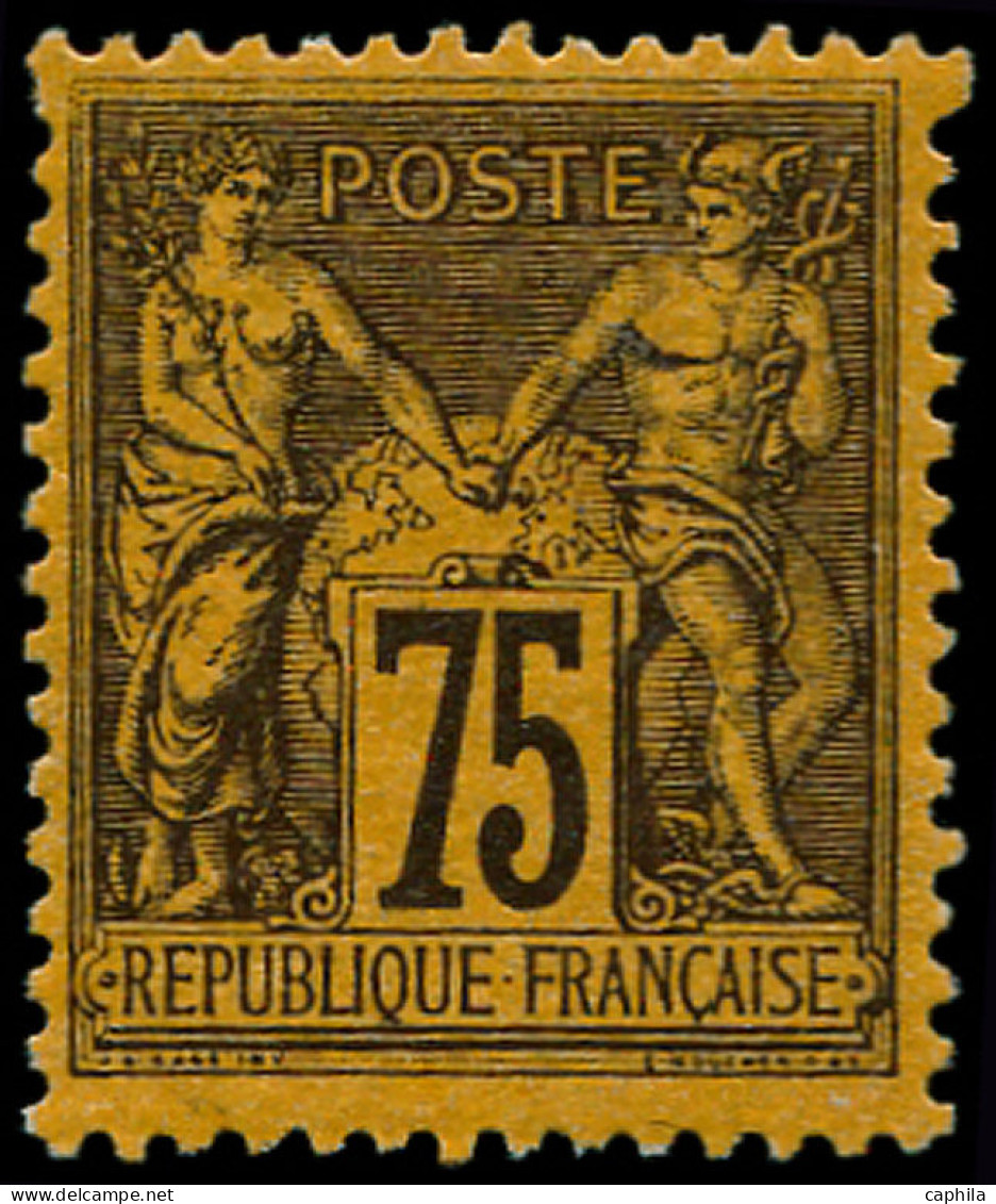 * FRANCE - Poste - 99, Bon Centrage, Très Frais: 75c. Violet S. Orange - 1876-1898 Sage (Type II)