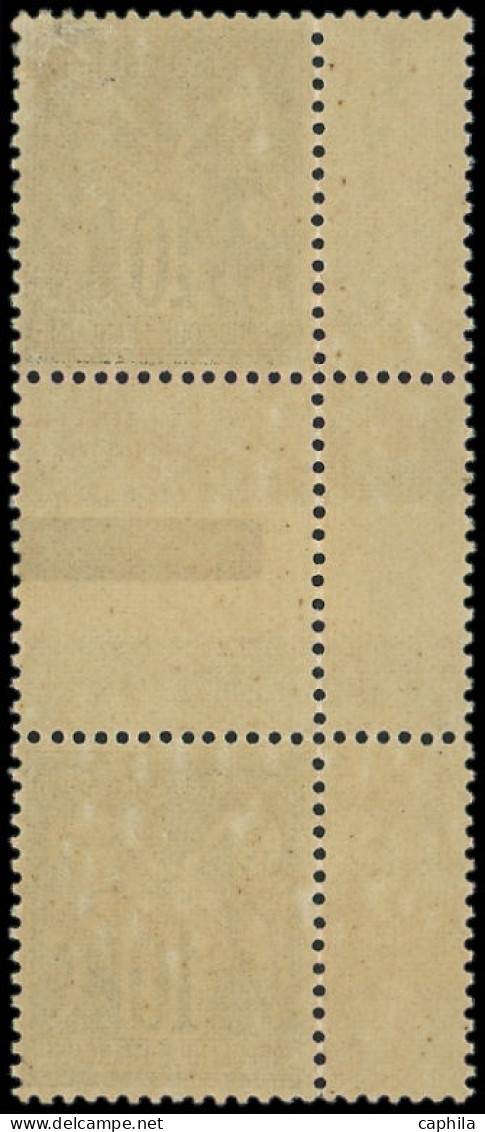 * FRANCE - Poste - 103b, Paire Interpanneau, Type I Et II Se Tenant (1ex. **): 10c. Noir S. Lilas - 1898-1900 Sage (Type III)