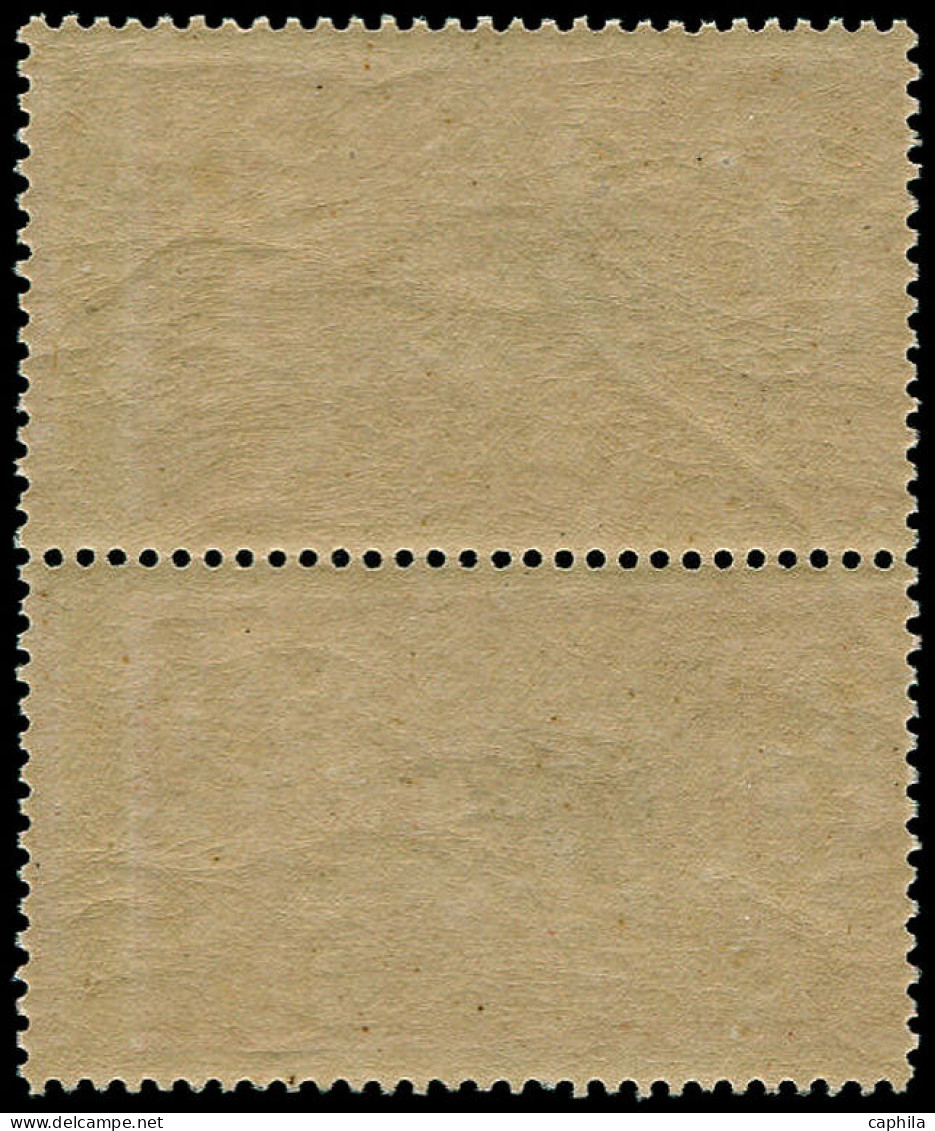 ** FRANCE - Poste - 119k, Paire, Piquage à Cheval Vertical: 40c. Merson (Spink) - Unused Stamps
