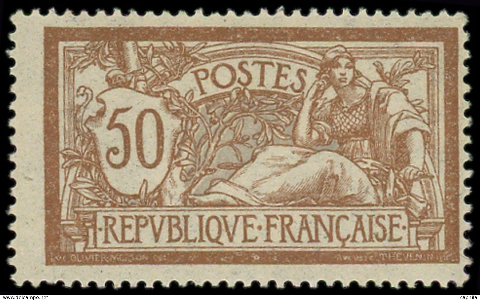 ** FRANCE - Poste - 120, Centrage Courant, Signé: 50c. Merson - Neufs