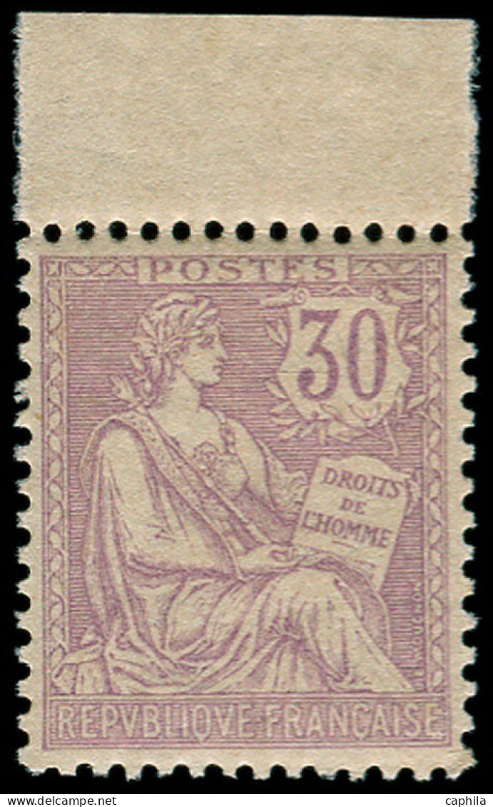 ** FRANCE - Poste - 128, Très Bon Centrage: 30c. Mouchon Violet - Unused Stamps