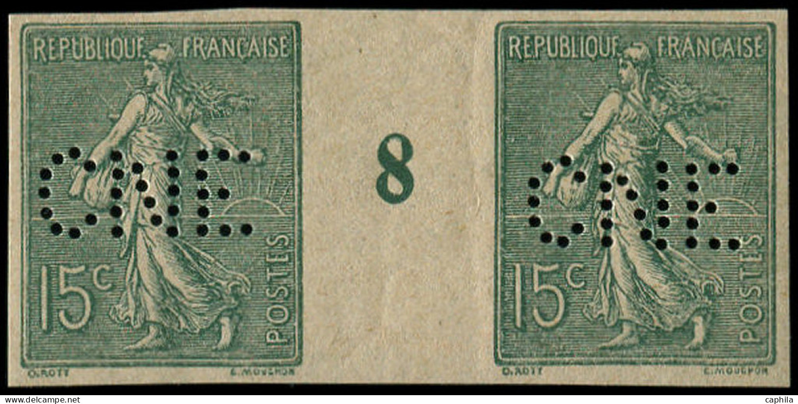 ** FRANCE - Poste - 130g, Paire Millésime "8", Non Dentelée, Perforée "CNE" (Comptoir National D'Epargne) - Unused Stamps