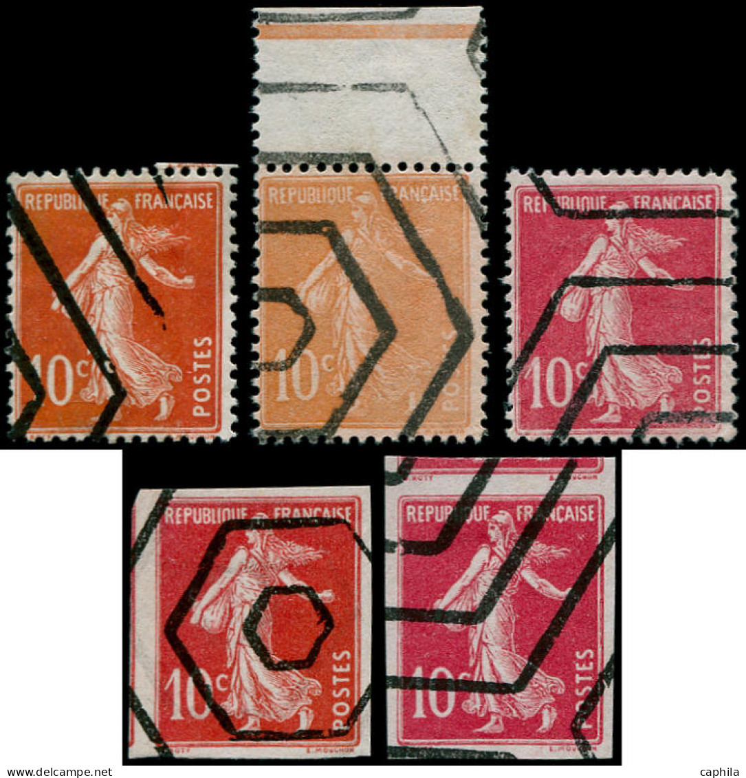 (*) FRANCE - Poste - 138, Série De 5 Timbres Dentelés Ou Non Dentelés, Couleurs Diverses, Para Oblitérés Hexagones - Unused Stamps