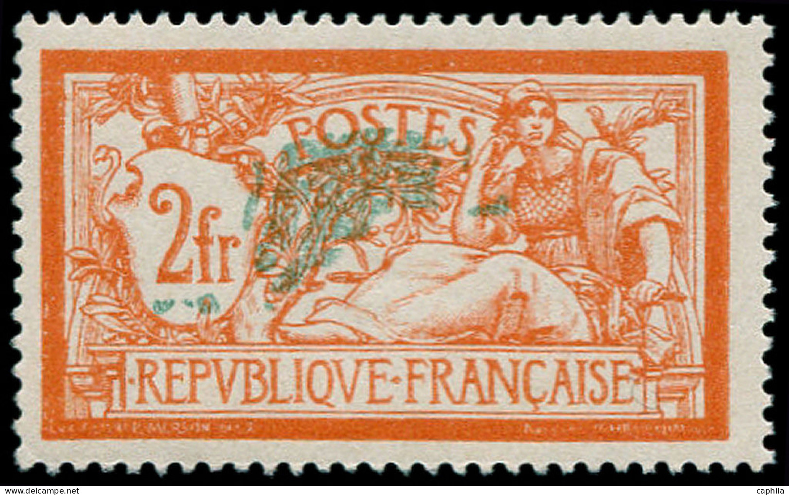 ** FRANCE - Poste - 145f, Centre Très Déplacé, Signé Calves, (un Point Blanc Dans La Gomme): 2f. Merson - Neufs