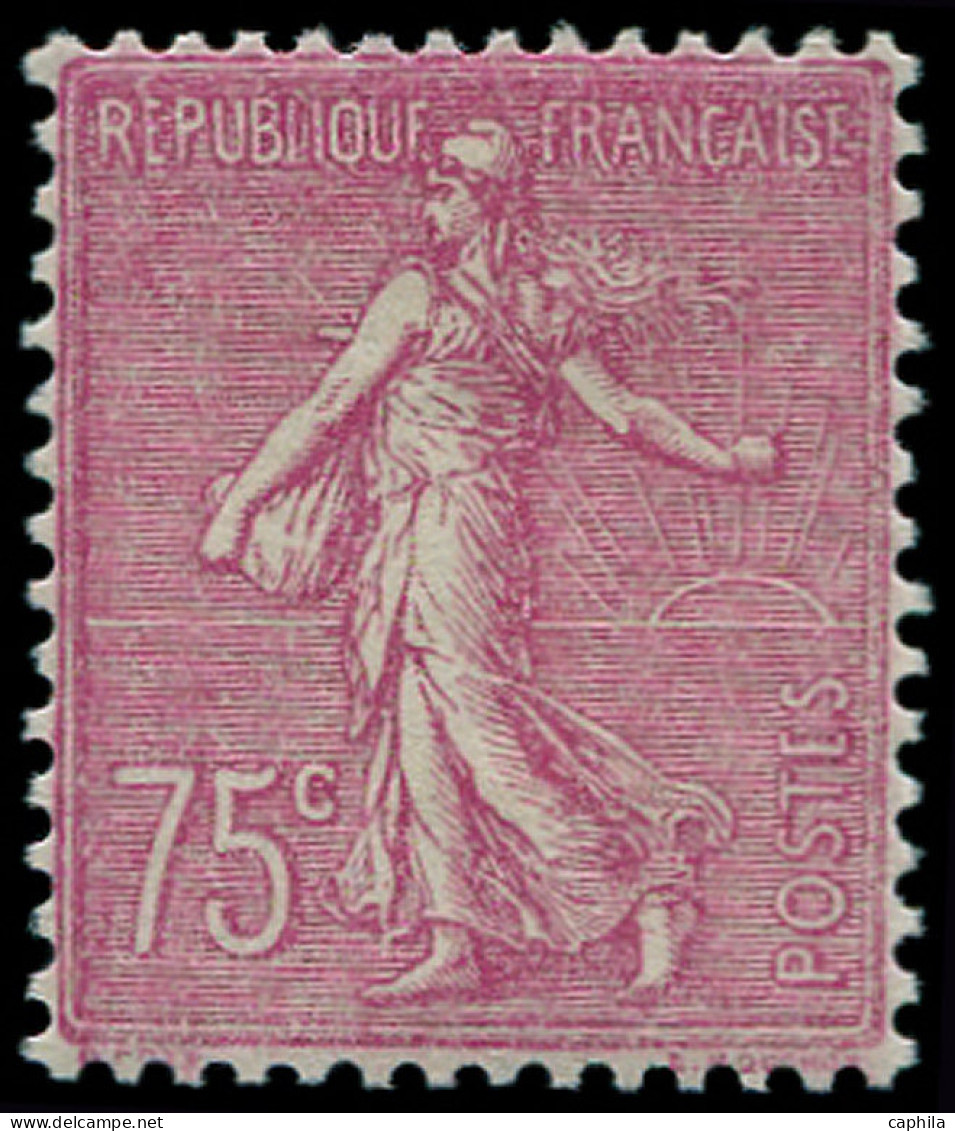* FRANCE - Poste - 202a, Type II, Très Frais: 75c. Semeuse Lignée Rose - Neufs