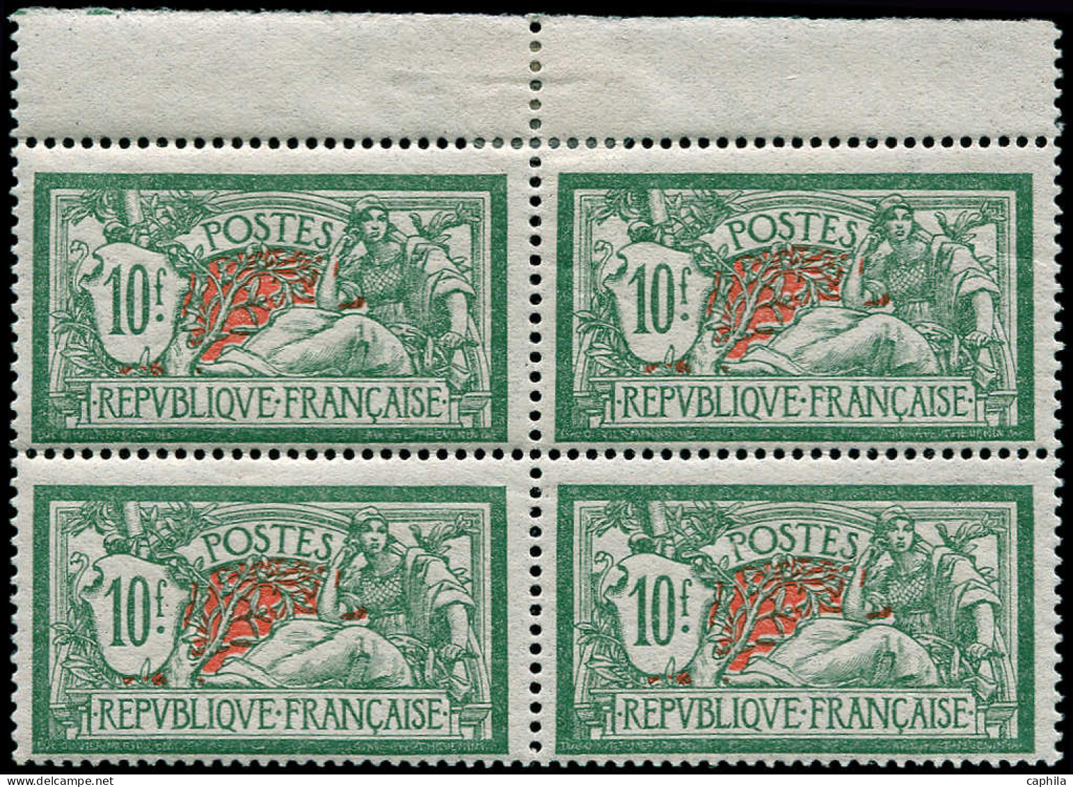 ** FRANCE - Poste - 207, Bloc De 4, Bdf (2 Ex. *): 10f. Merson Vert - Nuevos