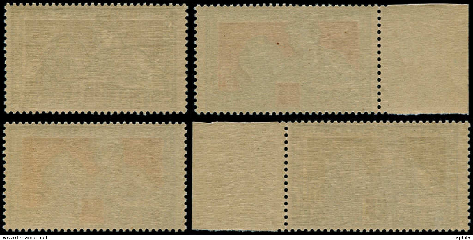 ** FRANCE - Poste - 212, Série Complète Des 4 Non émis En Tirage Rotatif, Bicolores, Certains Bdf: 25c. Potier (Spink) - Unused Stamps