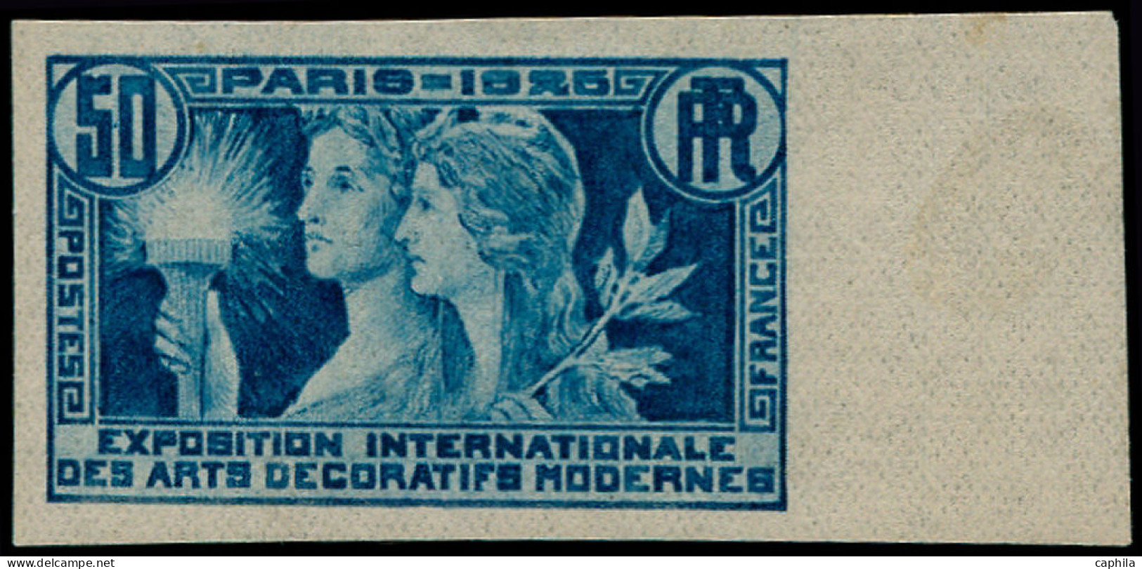 ** FRANCE - Poste - (213A), Non émis (50c. Bleu Arts Décoratifs, Coupe Et Flambeau), Non Dentelé, Bdf - Unused Stamps