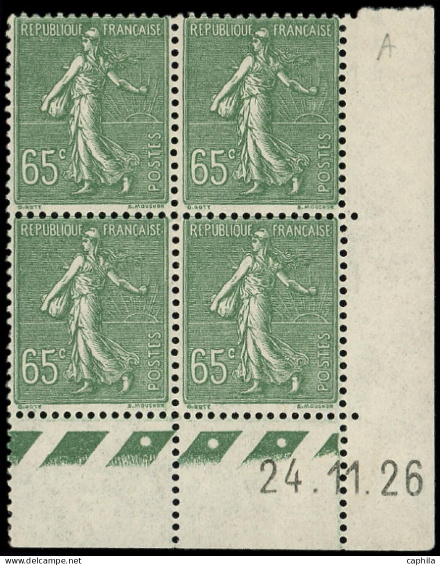 ** FRANCE - Poste - 234, Bloc De 4, Cd 24/11/26: 65c. Semeuse Lignée - Unused Stamps