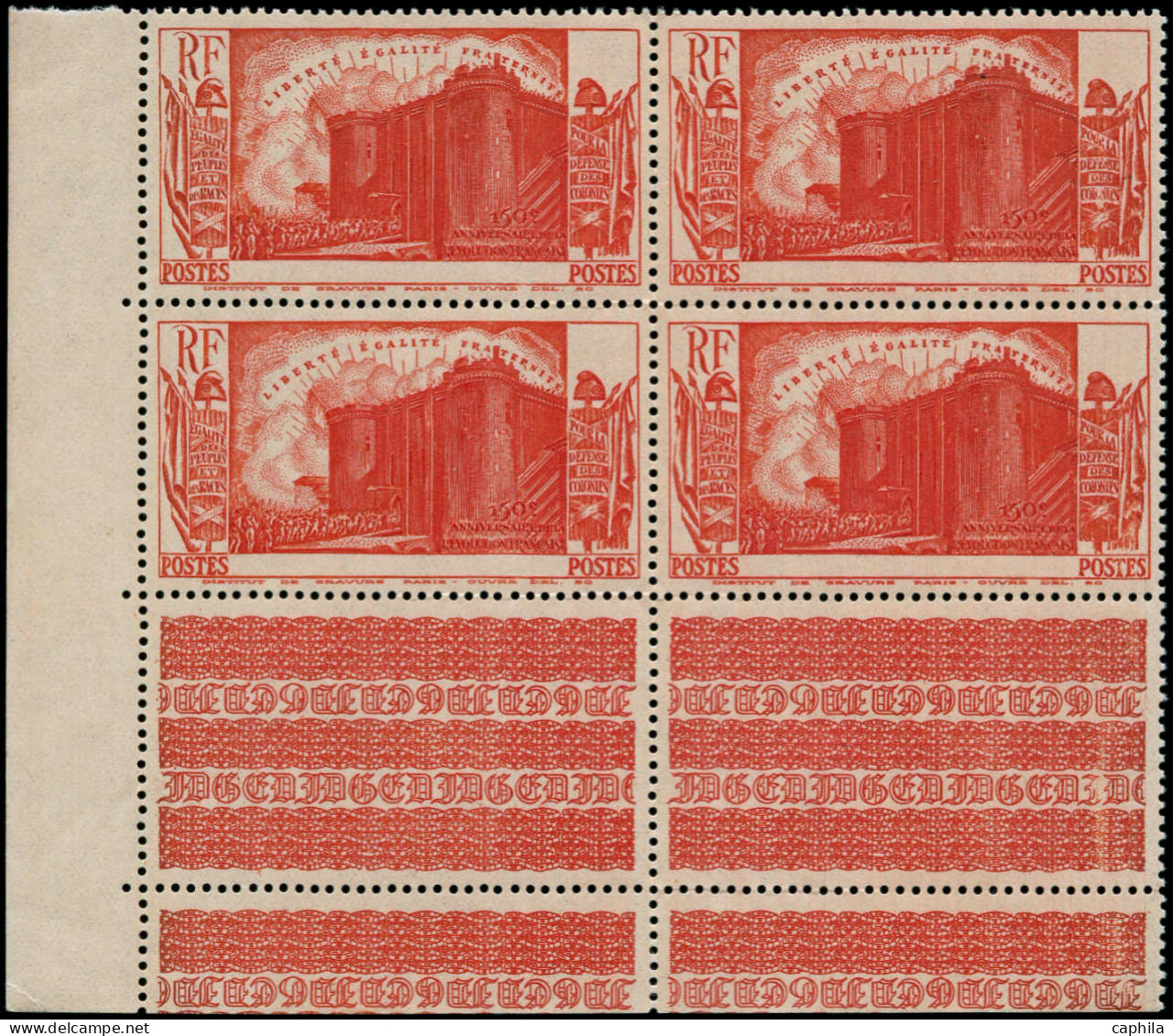 ** COLONIES SERIES - Poste - (1939), 150ème An. Révolution, Type Non émis Gravé, (Il N'est Connu Que 10 Exemplaires De C - Non Classés