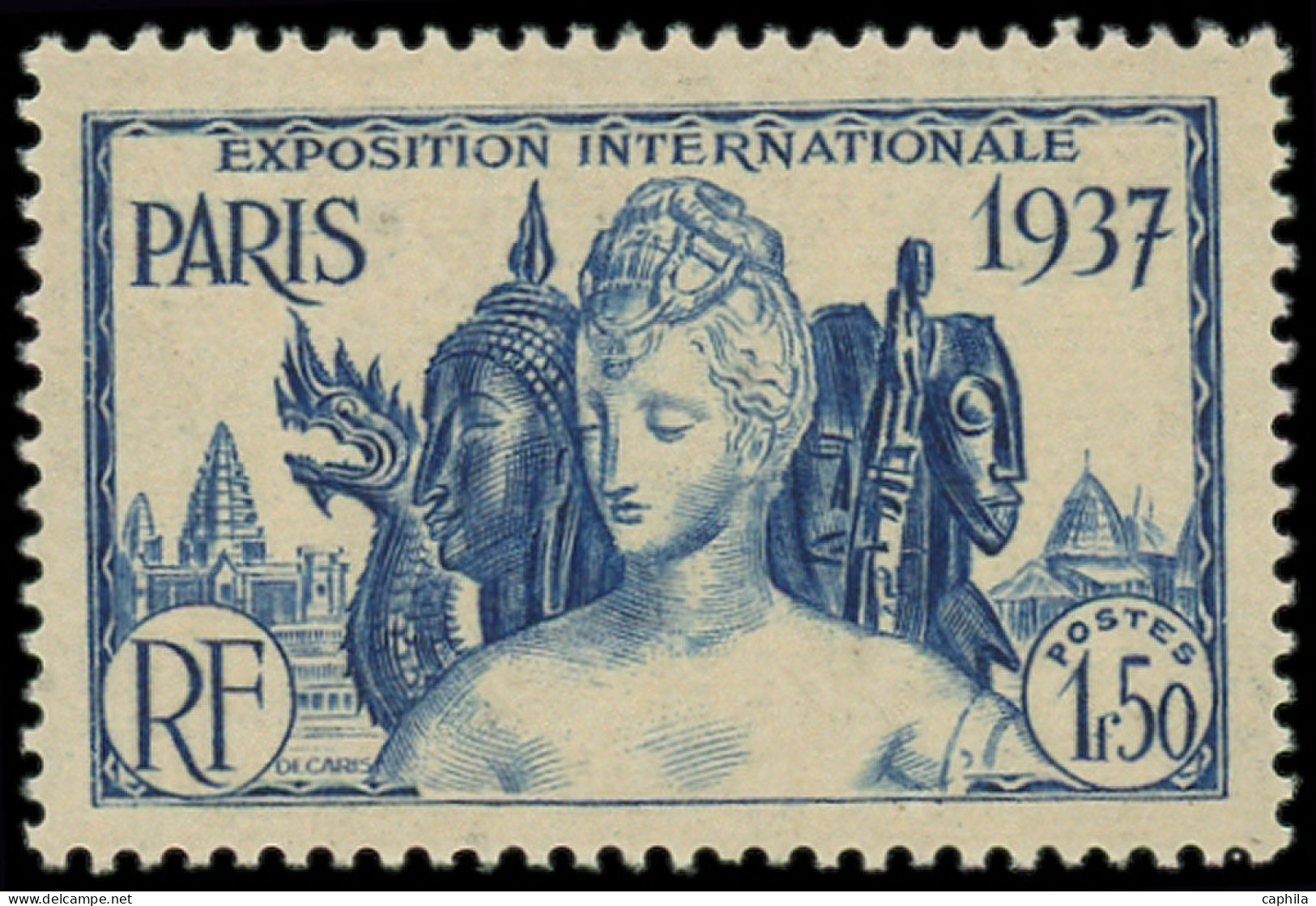 ** AFRIQUE EQUATORIALE - Poste - 32a, Sans Le Nom Du Territoire, Signé Brun: 1.50f. Bleu - Unused Stamps