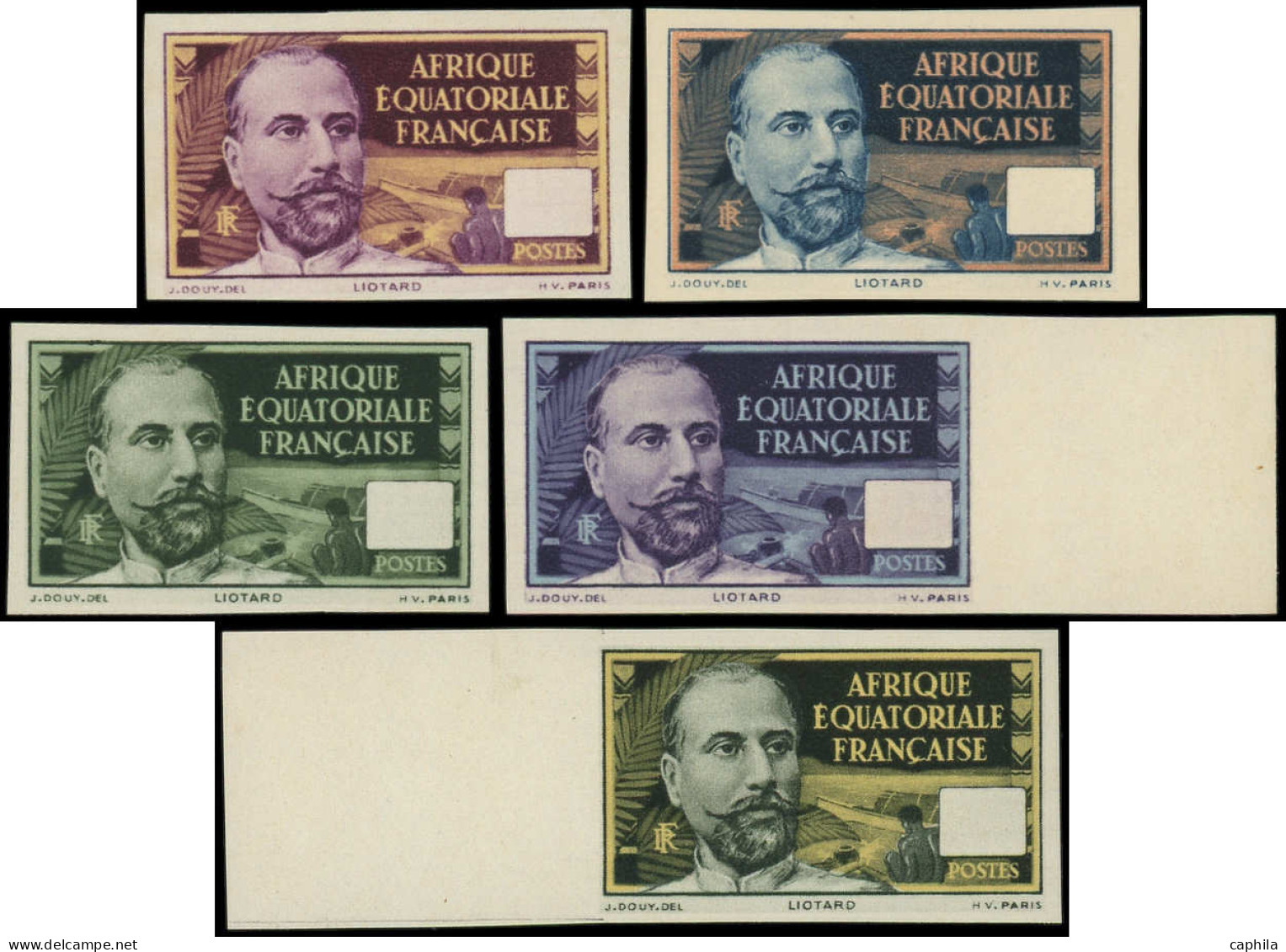 ** AFRIQUE EQUATORIALE - Poste - 58a/62a, 5 Valeurs Non Dentelées, Sans La Valeur - Unused Stamps