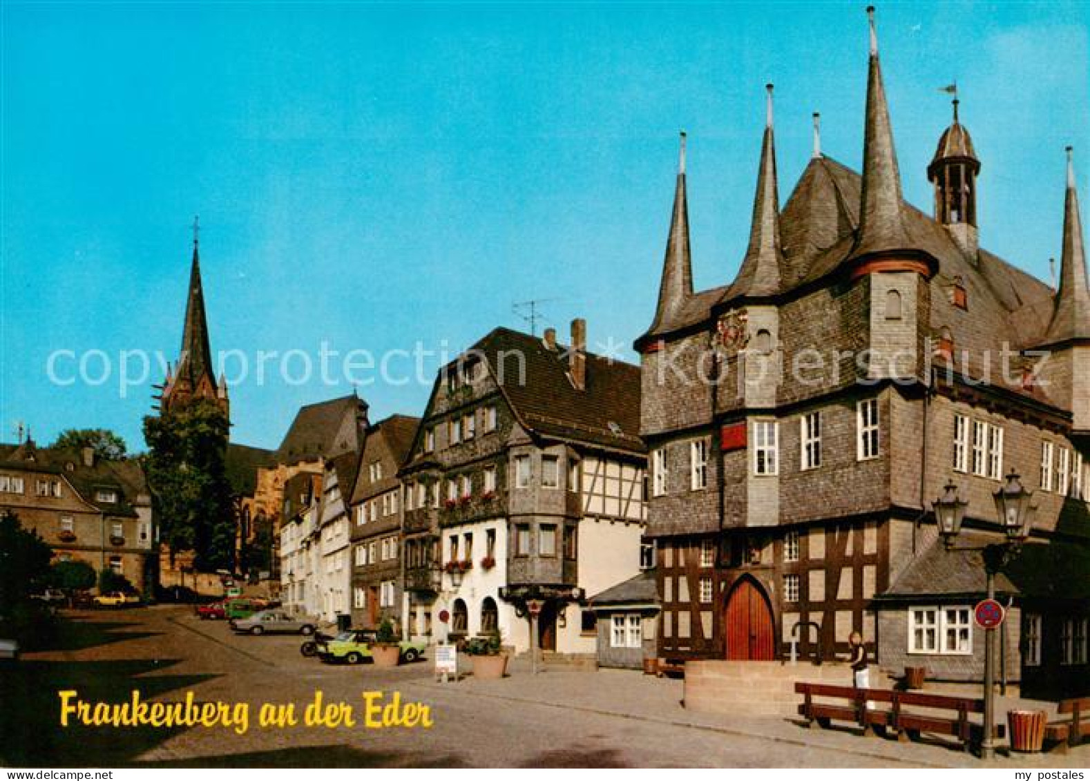 73840954 Frankenberg Eder Obermarkt Blick Zur Liebfrauenkirche Frankenberg Eder - Frankenberg (Eder)