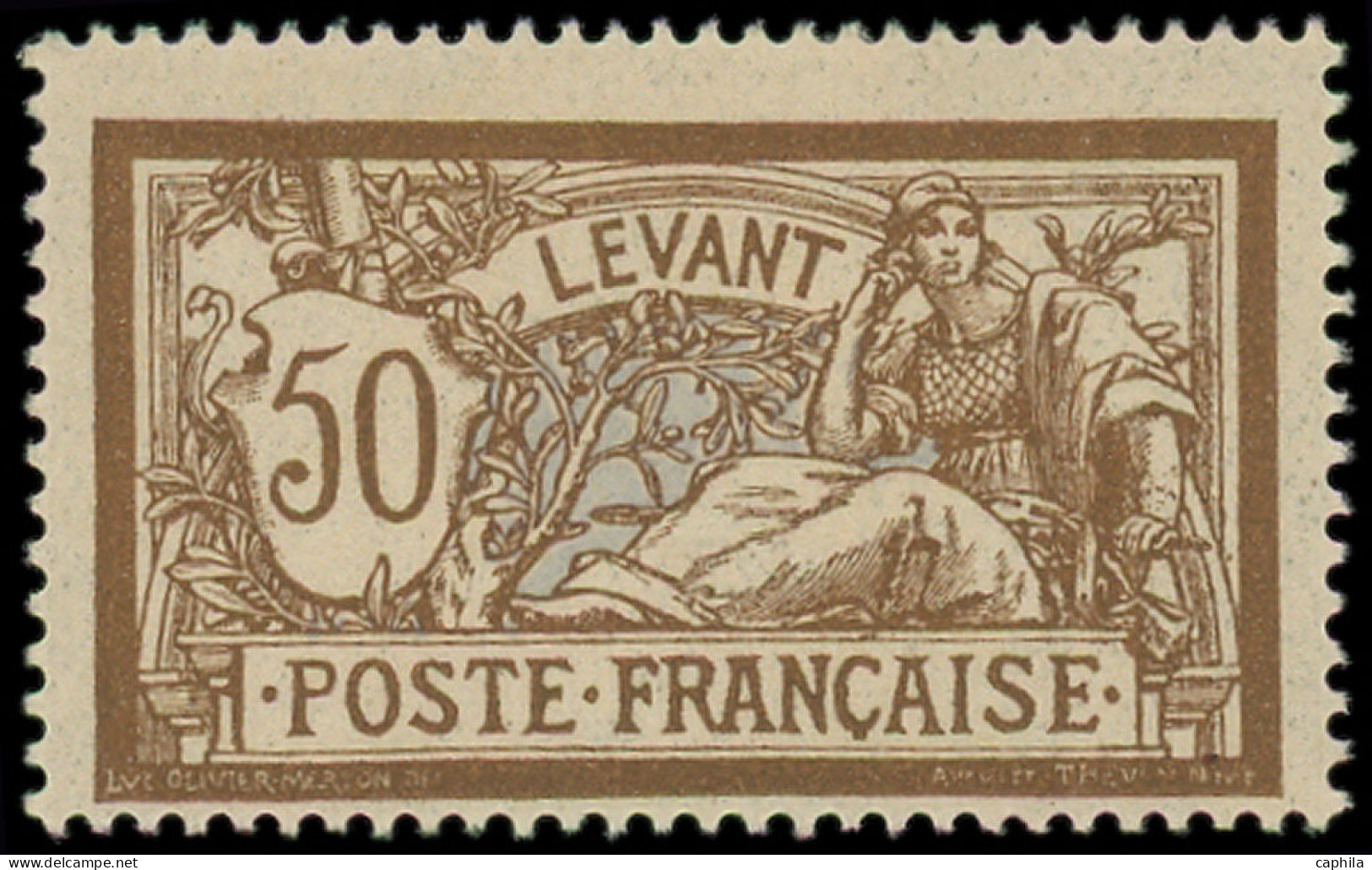 * LEVANT FRANCAIS - Poste - 25, Sans Surcharge: 50c. Brun Et Gris - Nuevos