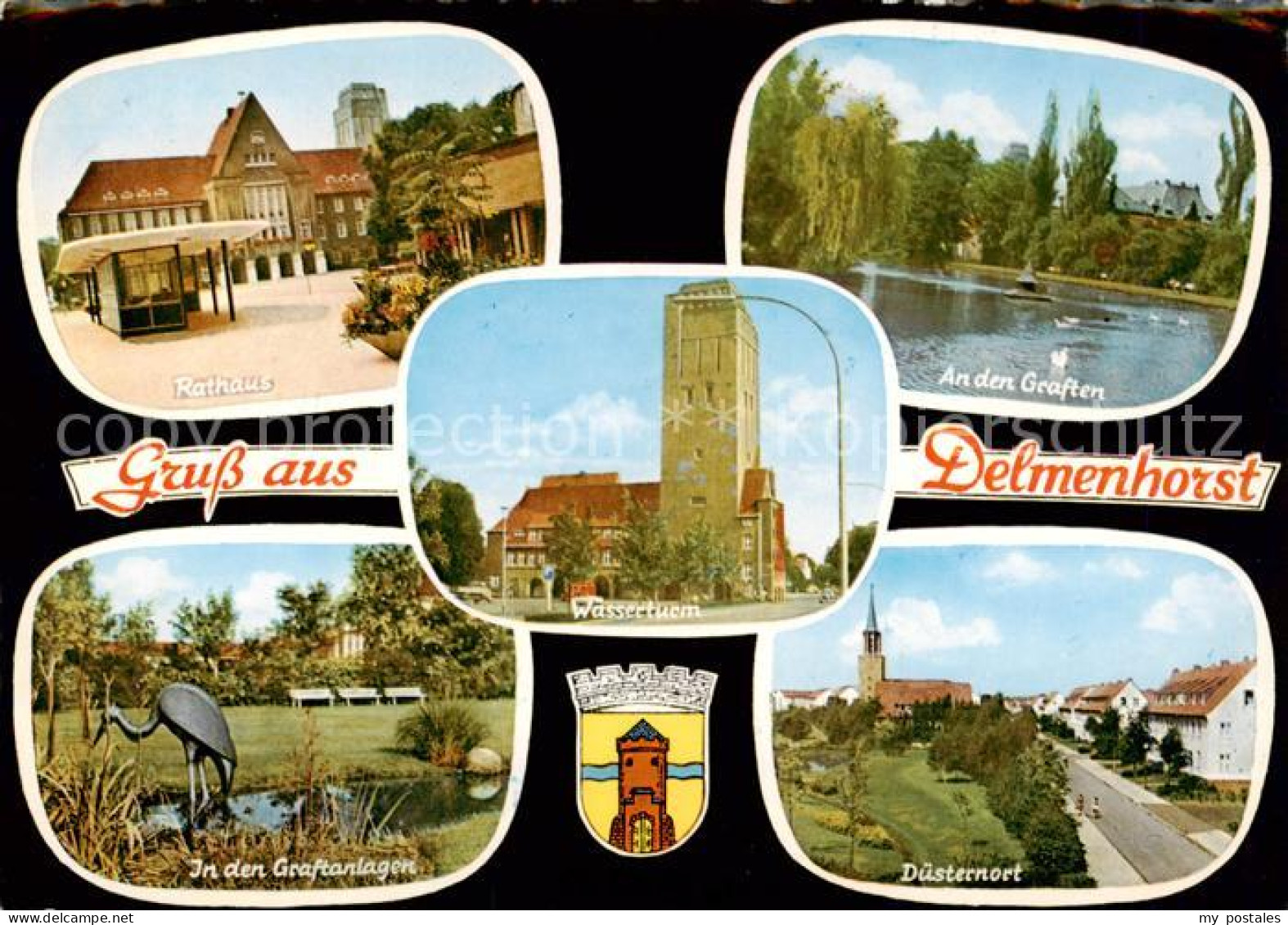 73840920 Delmenhorst Rathaus An Den Graften Schwanenteich Wasserturm Graftanlage - Delmenhorst